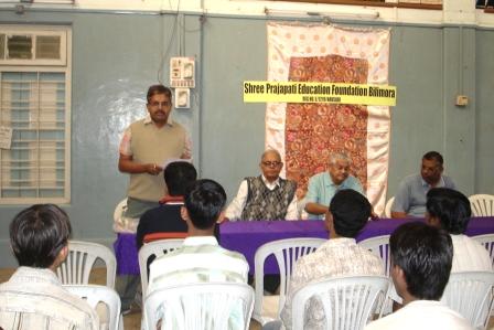SPEF Bilimora Chapter President Dr. Kamlesh Prajapati giving speech and Welcoming Gulabbhai of Gaam Valoti residence of Houston Texas